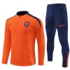 Nederland Kind Trainings Sweatshirt Kwart-Zip 2024-25